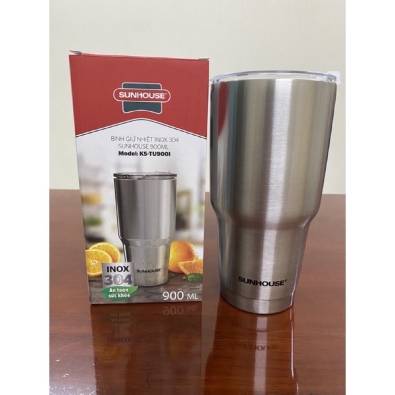 Ly Bình Giữ Nhiệt Inox 304 Sunhouse Cao Cấp 900ml KS-TU900I An Toàn Sức Khỏe BMmart ( Hàng Chính Hãng)
