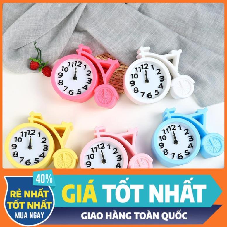 💖GIÁ SỈ💖 Đông hồ để bàn hình xe đạp (4 màu), trang trí và xem giờ tiện lợi, đồng hồ báo thức để bàn 7629
