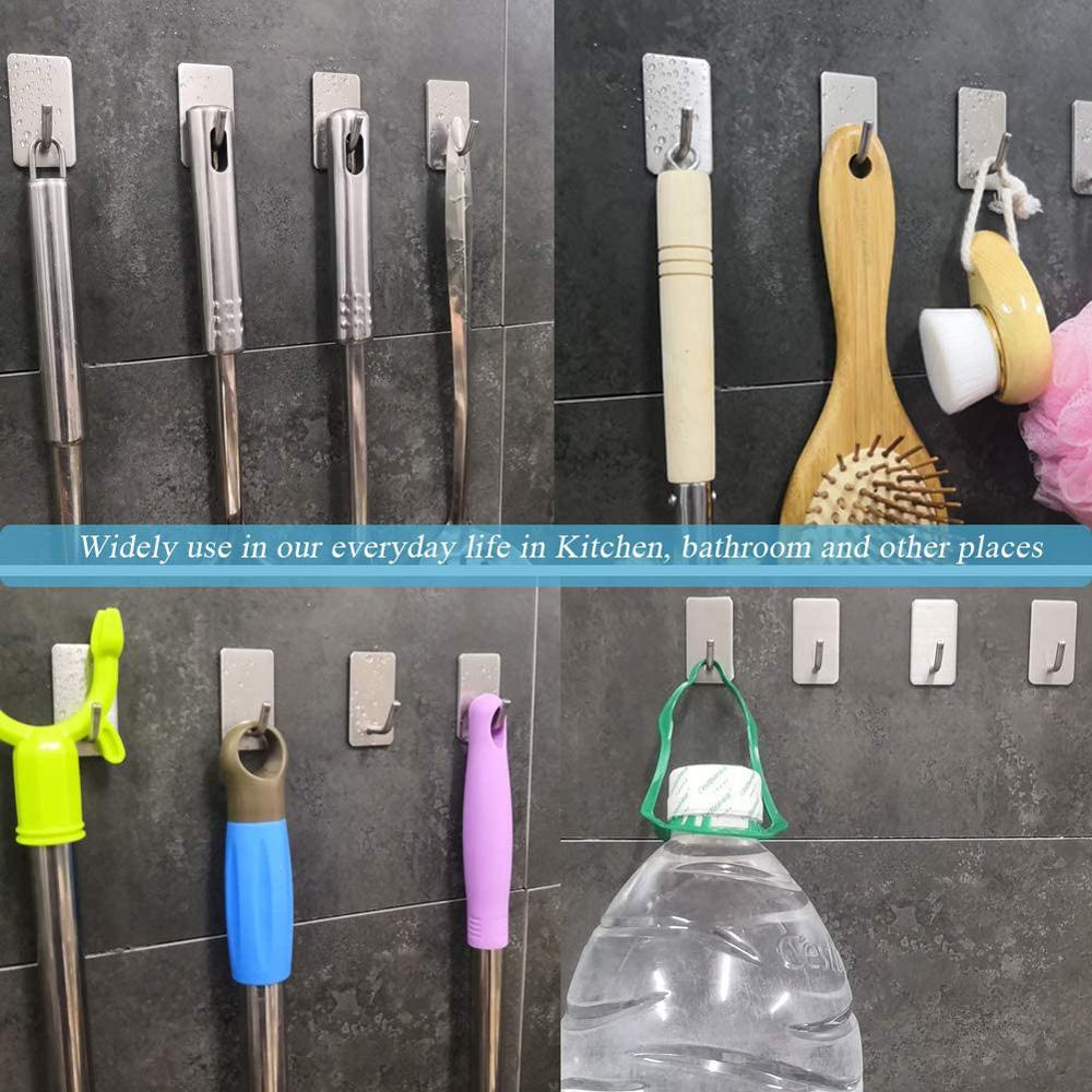 Giá Đỡ Treo Khăn Tắm / Chìa Khóa Bằng Thép Không Gỉ Gắn Tường Tiện Dụng