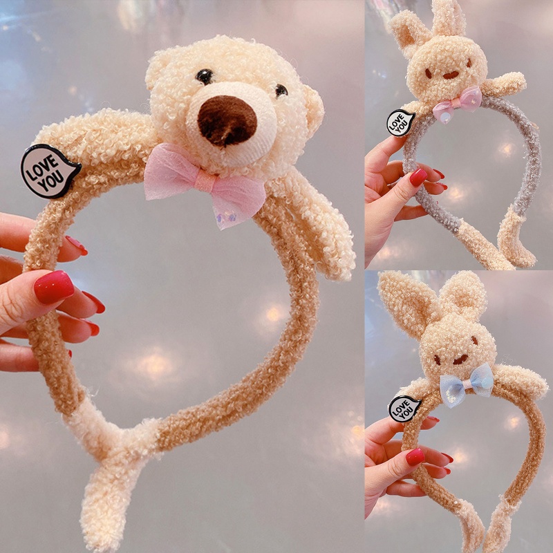 Flgo Băng Đô Cài Tóc Hình Gấu / Thỏ Trang Điểm Dự Tiệc Lễ Hội Cho Nữ Dec