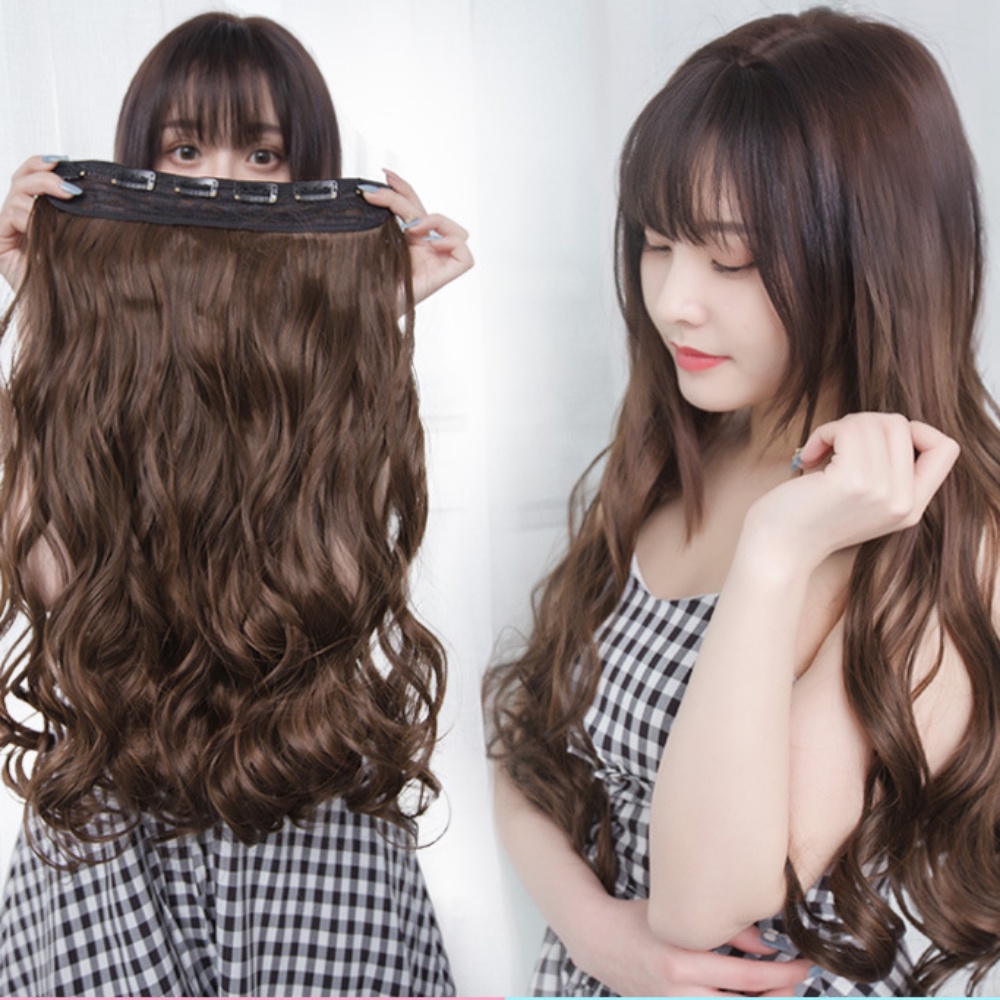 Bộ Tóc Giả Dài Xoăn Tự Nhiên Thời Trang Cho Nữ