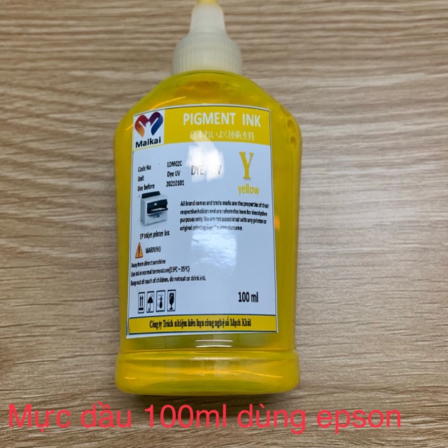 Mực dầu 100ml máy in epson 801a-802a-803a 804a-mịn nét bền màu không tắt đầu phun hàng thương hiệu