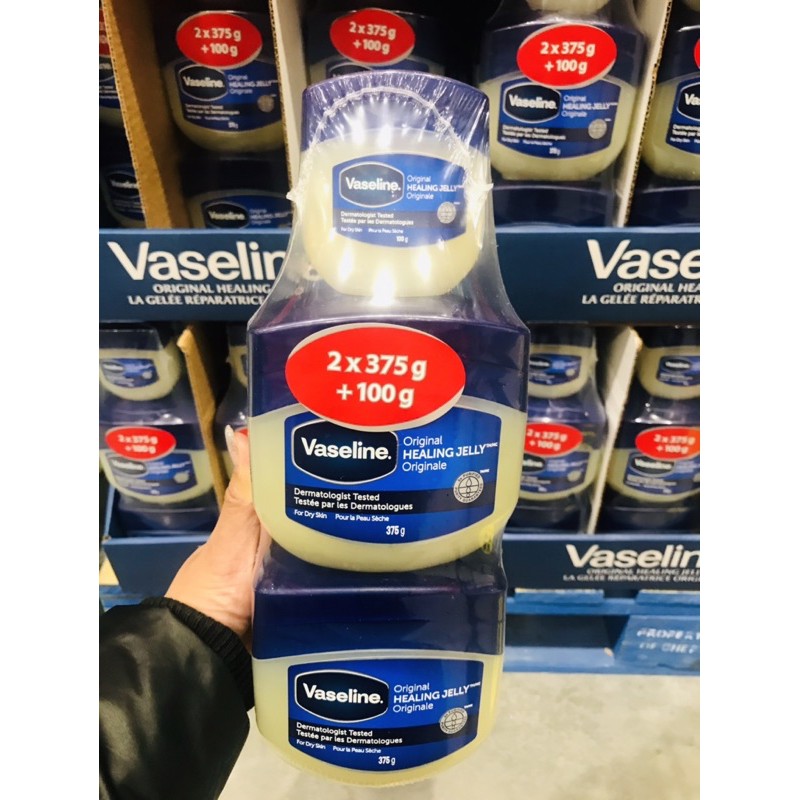 Hàng nhập từ Canada Sáp dưỡng ẩm Vaseline 2 loại  lọ 375g và 100g