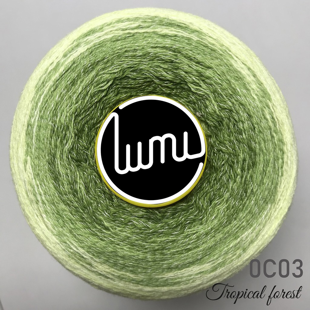 Lumi OC01-OC09 Sợi Cotton 100% Loang Ombre Cầu Vồng Việt Nam Đan Móc Váy Áo Khăn