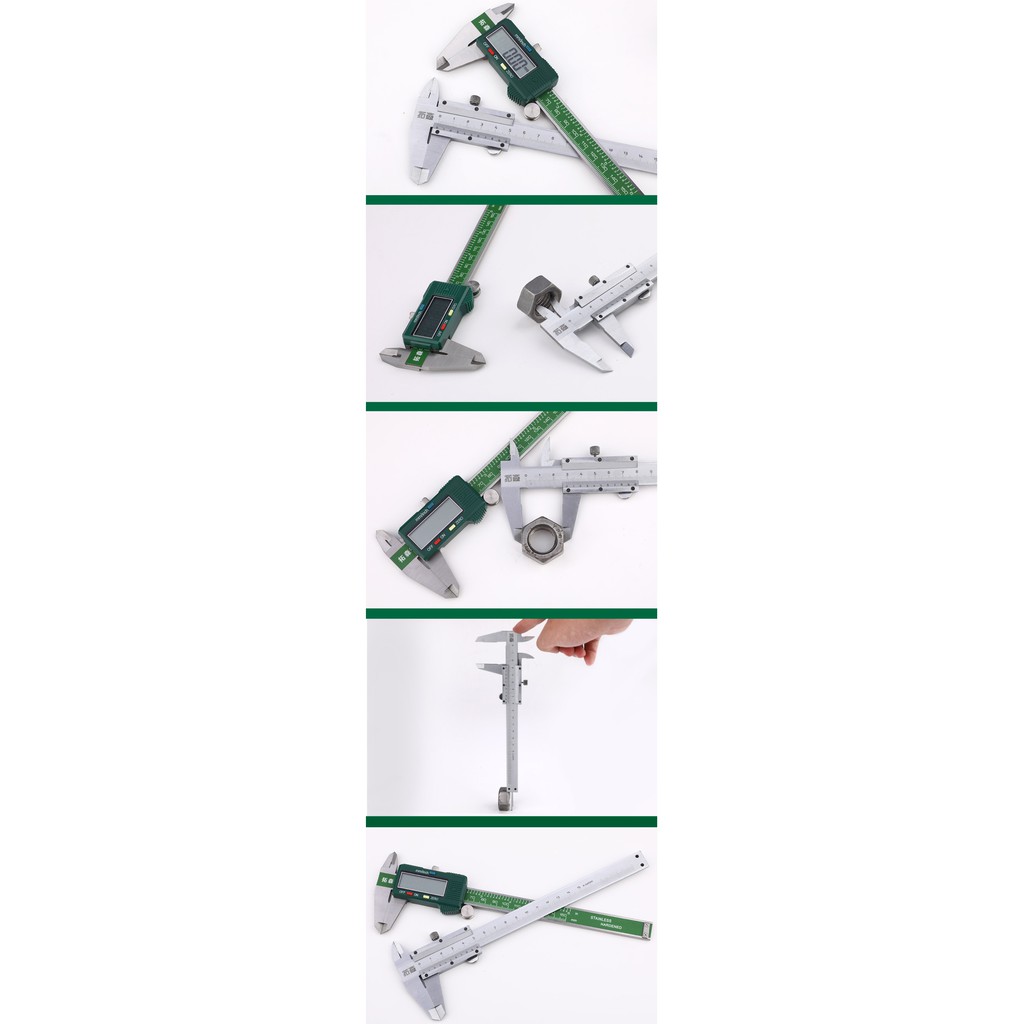 Thước kẹp điện tử thép cacbon tỉ lệ 0-150mm, Thước cặp Vernier kỹ thuật số, thước cặp caliper - Chính hãng TUOSEN