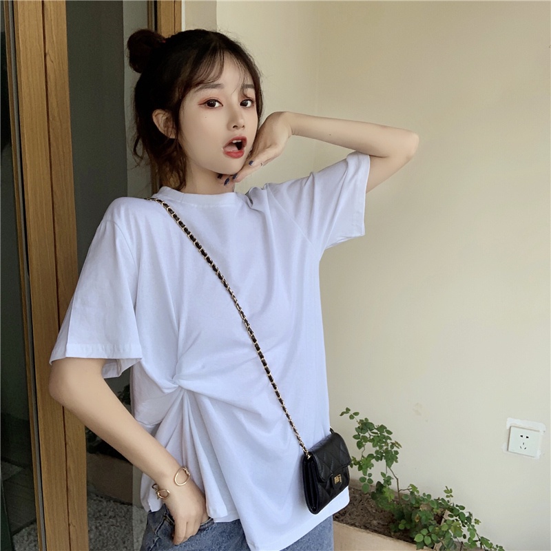 Áo Thun Tay Ngắn Dáng Rộng In Chữ kinked Đơn Giản Thời Trang Cho Nữ