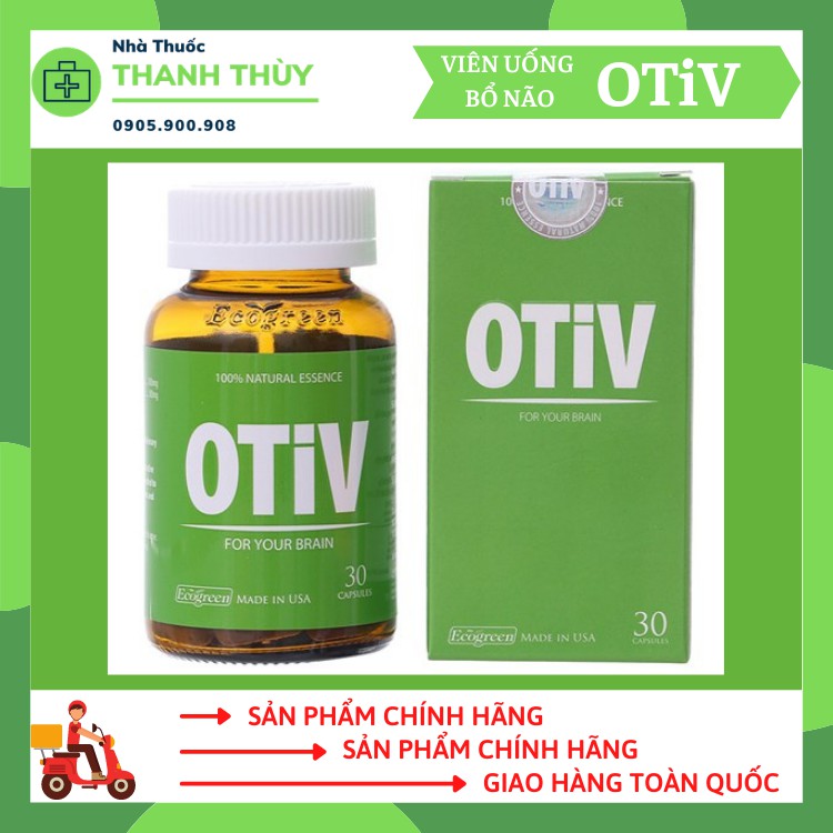 🅼🅰🅳🅴 🅸🅽 🆄🆂🅰 OTIV [Hộp 30 Viên] Hỗ Trợ Cải Thiện Mất Ngủ - Đau Nửa Đầu -Tăng Cường Trí Nhớ