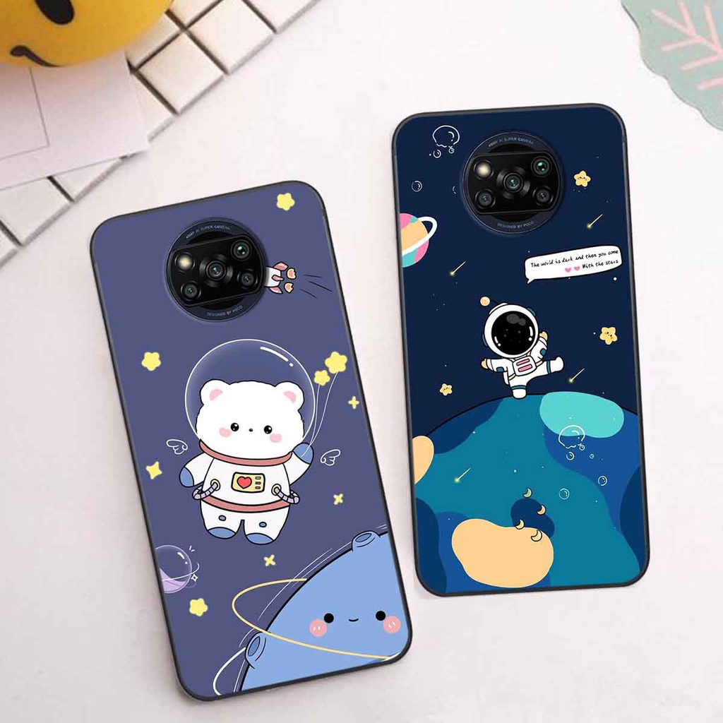 Ốp Xiaomi Poco X3 / Poco X3 Pro in hình vũ trụ, phi hành gia bầu trời cute dễ thương