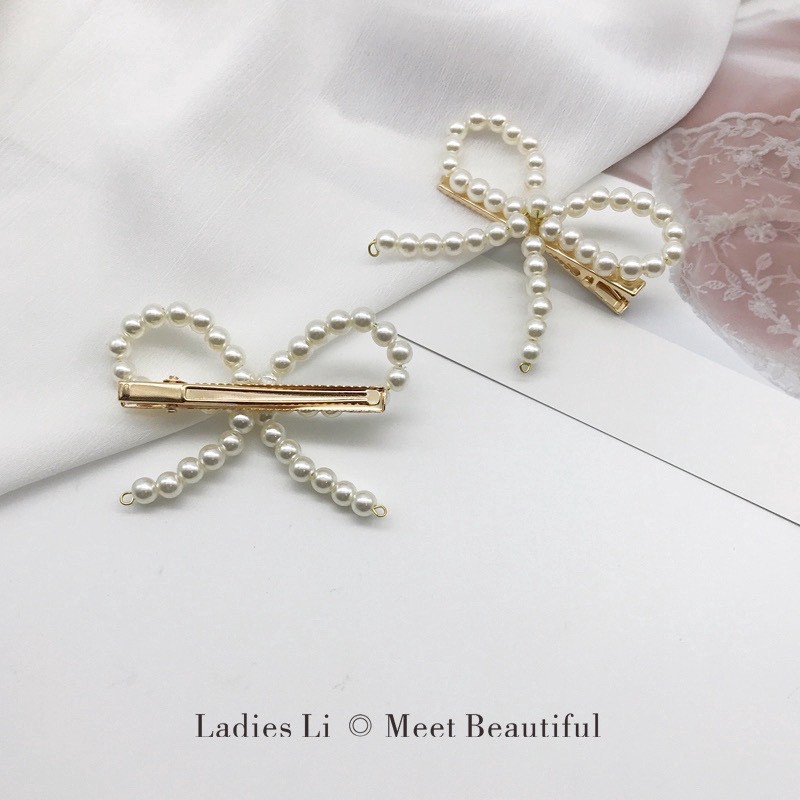 Kẹp Tóc Nữ Hình Nơ Đính Ngọc Xinh Xắn - PK0006