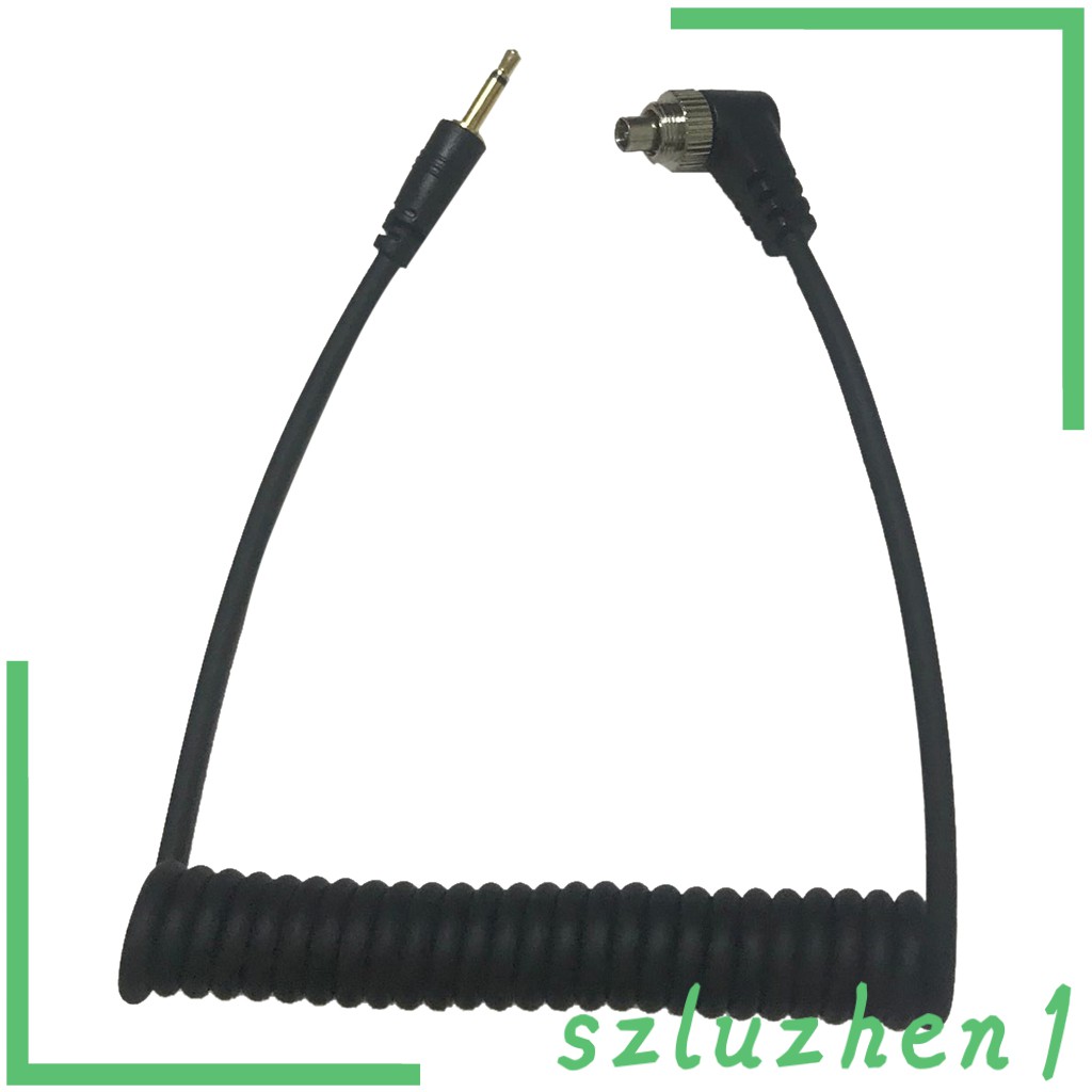 2.5mm to Male Flash PC Sync Cable Cord with Screw Lock for Canon SLR Camera