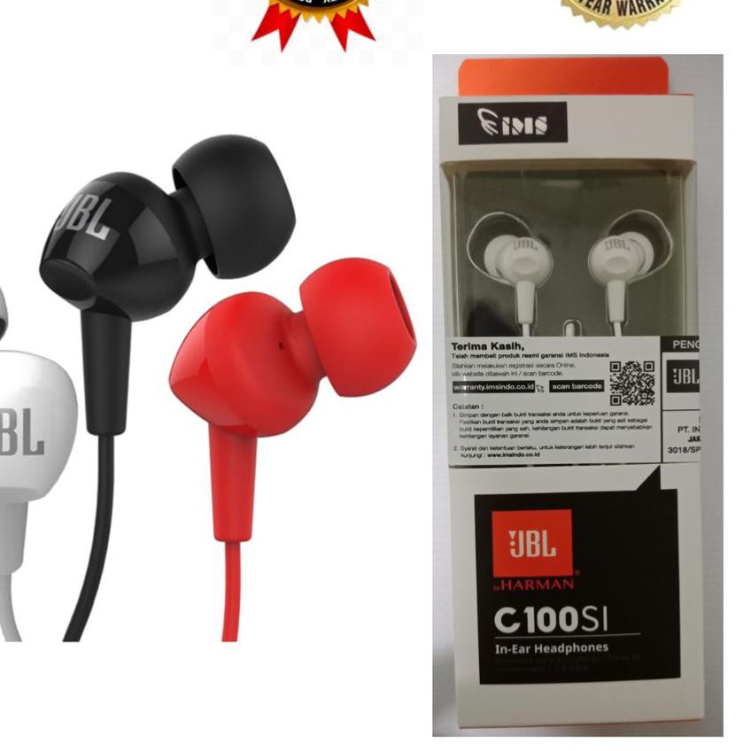 Tai Nghe Nhét Tai Jbl C100Si 1 Năm Chính Hãng