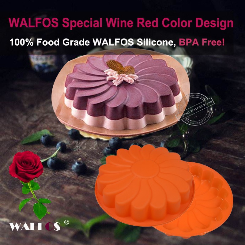 Khuôn làm bánh silicone hình hoa Walfos