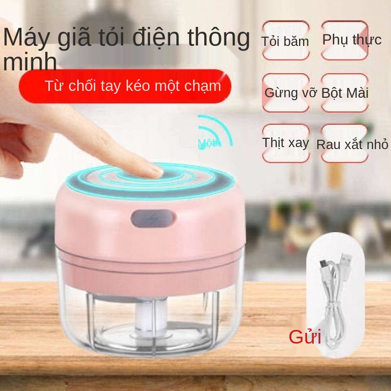 Máy làm tỏi dùng điện, xoắn gia đình, nghiền, băm nhỏ và nhỏ, xay