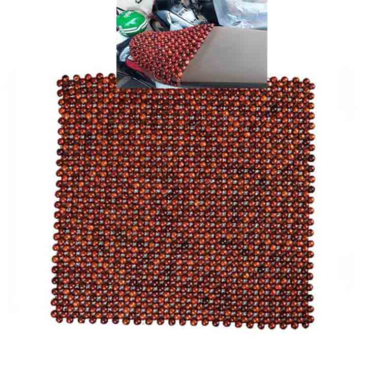 Hạt gỗ lót yên xe và ghế văn phòng Sunha 45x45 màu nâu đỏ, lót yên xe hạt gỗ chuyên dụng cho lót ghế văn phòng,SUNHA