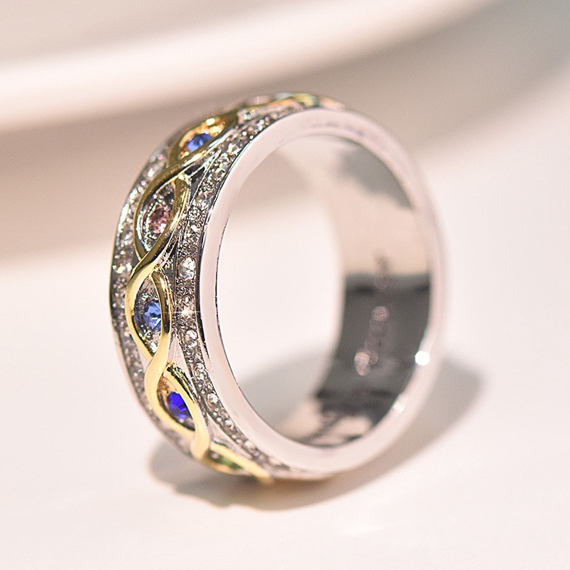 Nhẫn mạ vàng 18k đính đá sang trọng thời trang