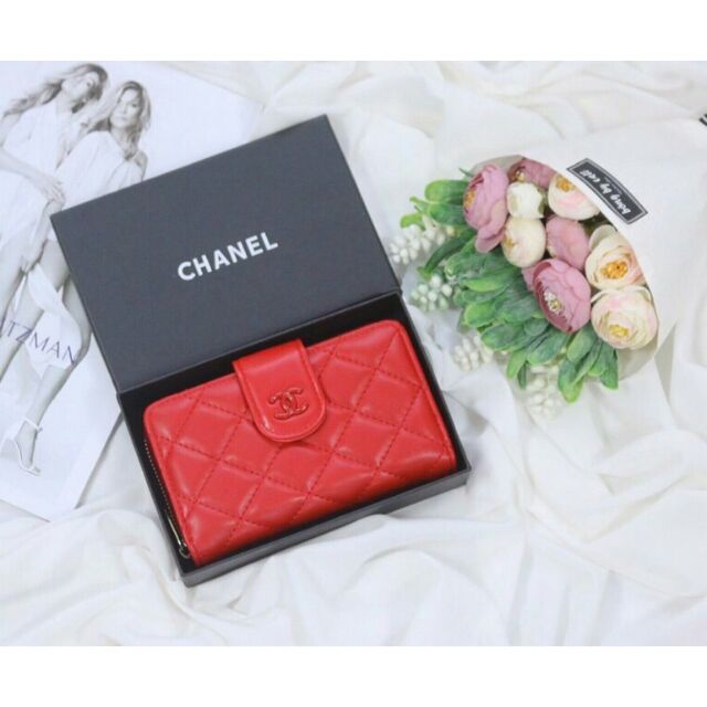 Ví ngắn ví nữ mini kéo khóa da mịn cực sịn hàng cao cấp ( Có Hộp)