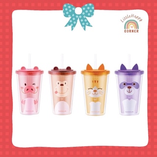 Ly Nhựa 2 Lớp Animal Lock&Lock Double Wall Cold Cup 520ml HAP511 / HAP512 - Hàng Chính Hãng