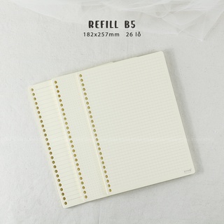 Ruột giấy refill vở còng Campus - Vở học sinh - Khổ B5 - 26 lỗ - [Sotayhandmade.vn]