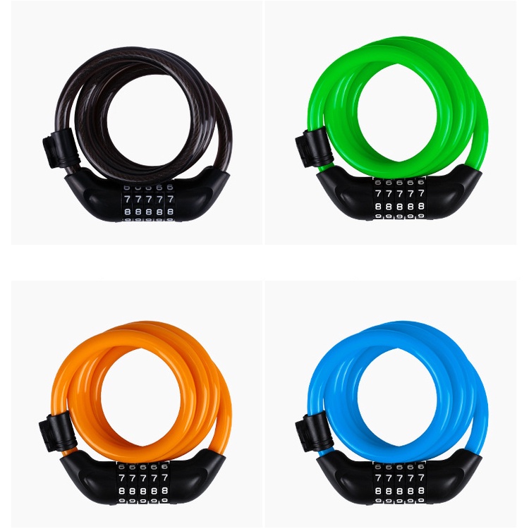 Khoá dây 5 số cao cấp dành cho xe đạp , thiết bị chống trộm