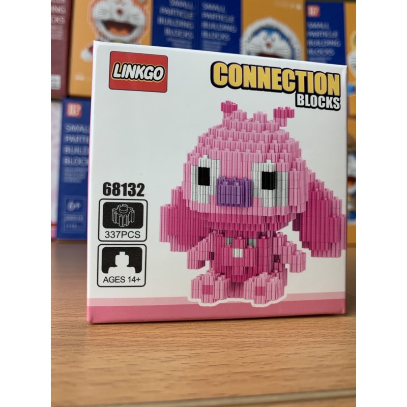 (Có Sẵn) xếp hình nanoblocks linkgo Stitch 2 mẫu Lego Hãng HC MAGIC nano block cho bé màu hồng - màu xanh