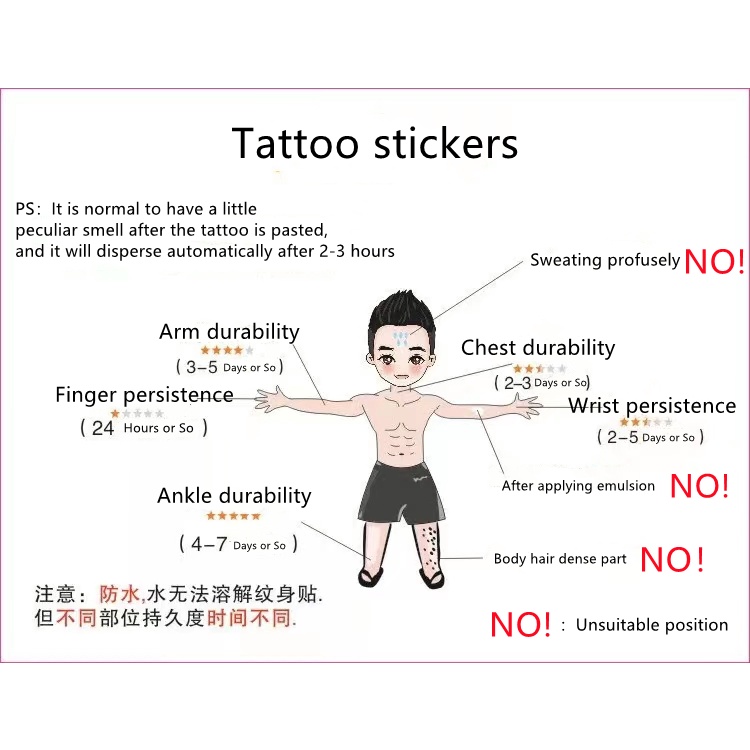 Hình Xăm Dán Chống Thấm Lâu Trôi Hình Hoạt Hình Phong Cách Hàn Quốc Đáng Yêu 1 Cái