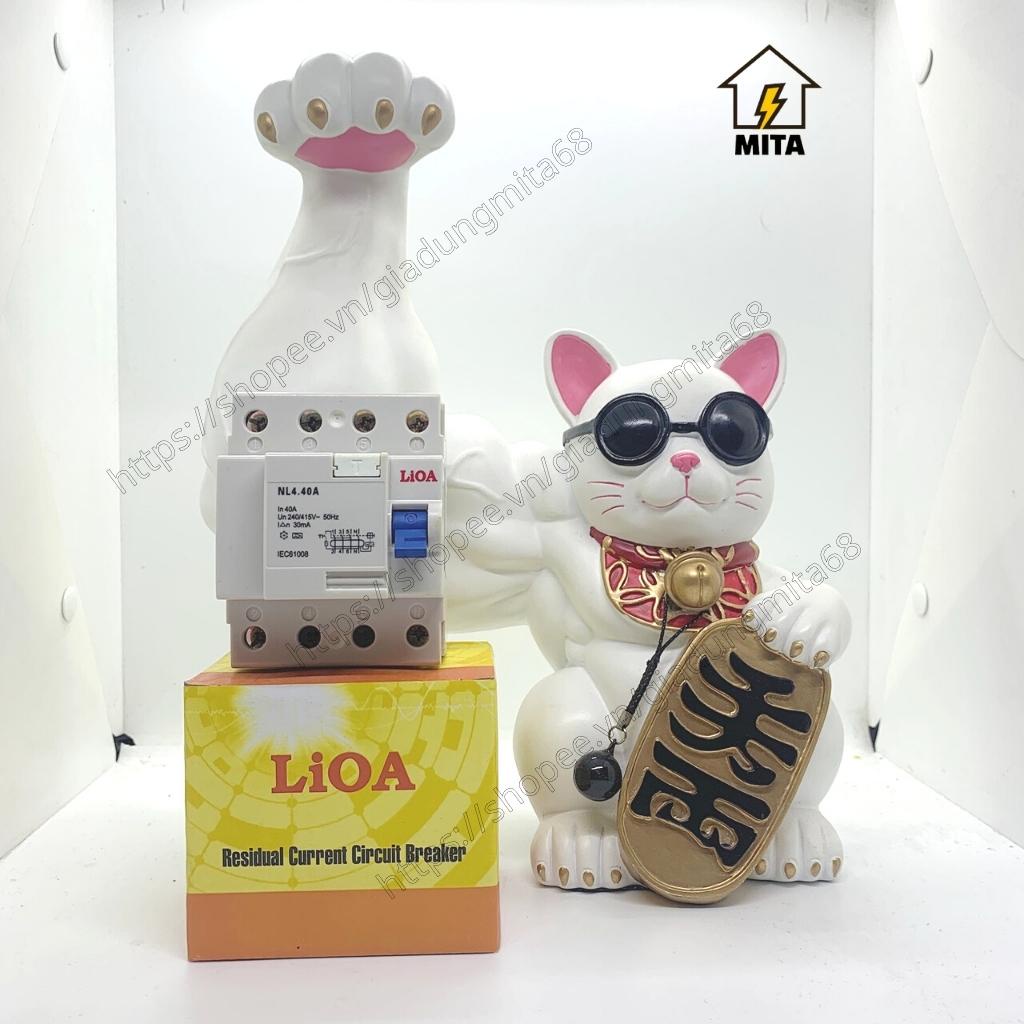 Aptomat chống giật 4 cực LiOA RCCB4040/30 - MITA