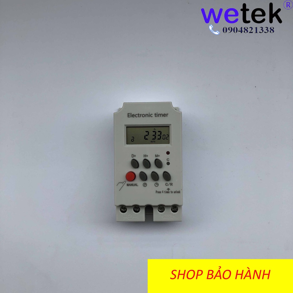 Công tắc hẹn giờ timer Electron KG 316 T-II 25A 24h Hàng công ty bảo hành, 16 on/off pin sạc, có khóa phím an toàn