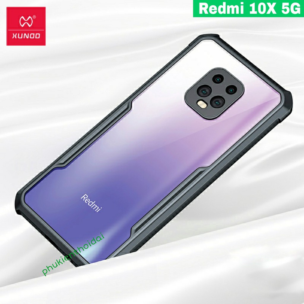 Ốp lưng Redmi Note 9 / Redmi 10x 4G / Redmi 10X 5G hiệu Xundd mặt lưng trong chống sốc 2 Mét cao cấp siêu đẹp