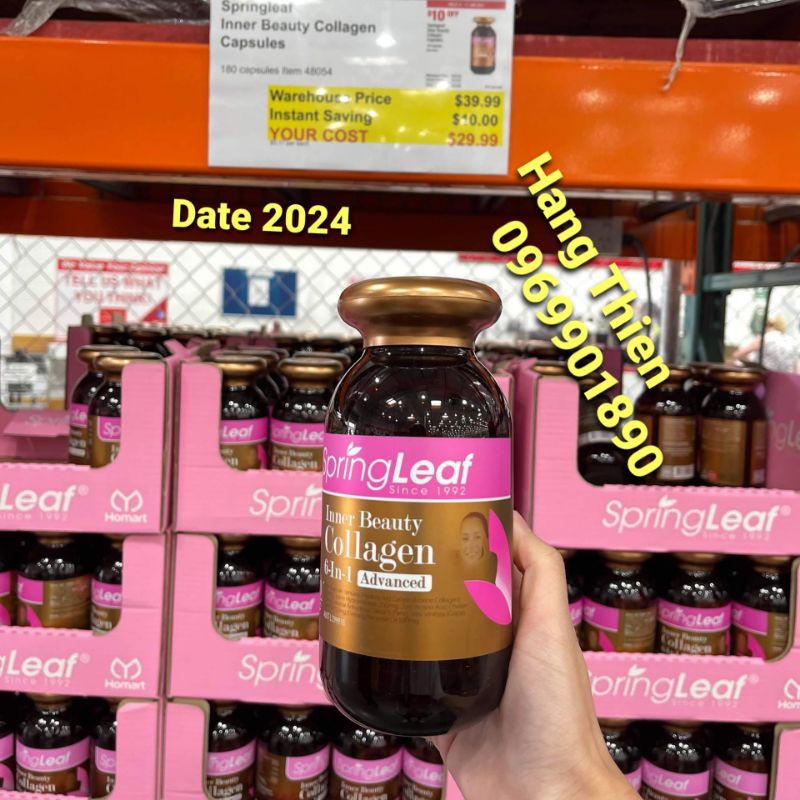 ( Đủ bill) Viên uống bổ sung COLLAGEN: SpringLeaf Inner Beauty Collagen 180v