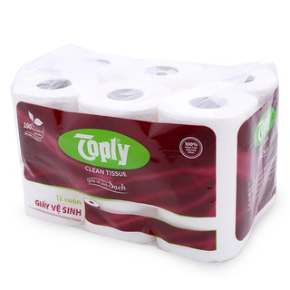Combo 2 lốc Toply 12 cuộn 2 lớp