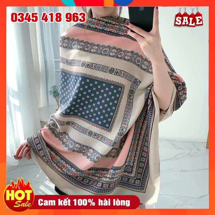 Khăn Thổ Cẩm Đi Biển Du Lịch Chống Nắng - Khăn Choàng Cổ Họa Tiết Đẹp Thời Trang Size 100x180cm