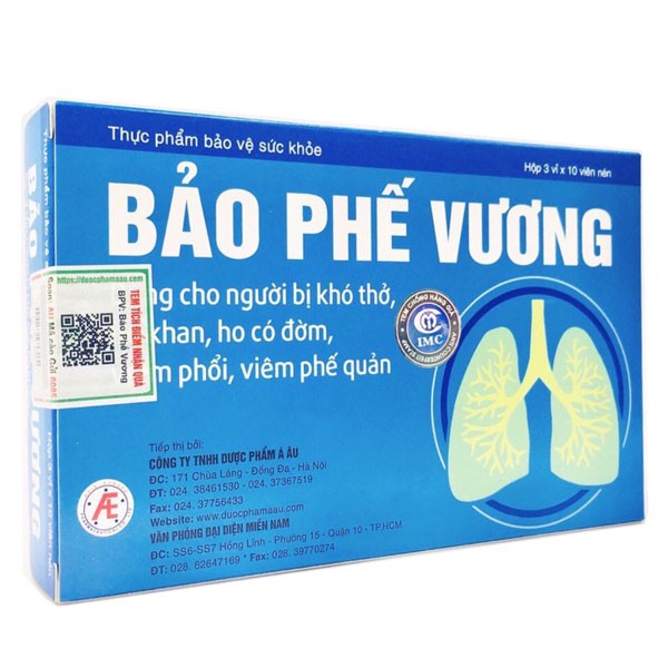Bảo Phế Vương - Hỗ trợ thanh phế, giảm viêm, giảm đờm, giảm ho – Hỗ trợ giúp giảm triệu chứng viêm phế quản