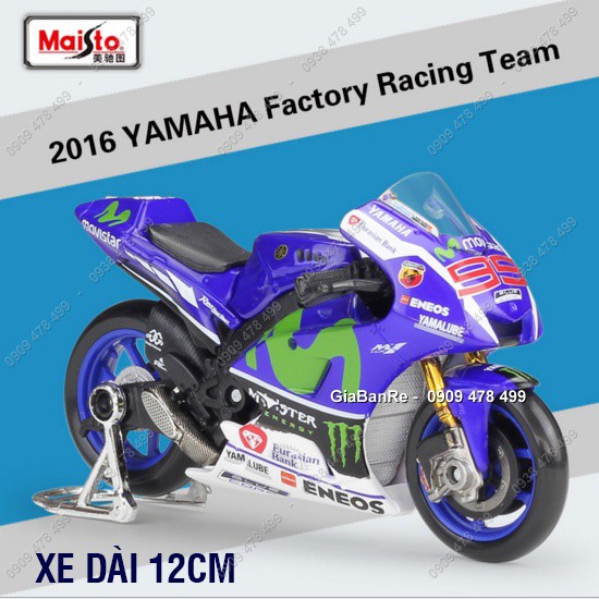 MS: 8786.3 - XE MÔ HÌNH TỈ LỆ 1:18 - MOTO YAMAHA GP M1 NO.99 - MOVISTAR - LORENZO - 2014 - MAISTO