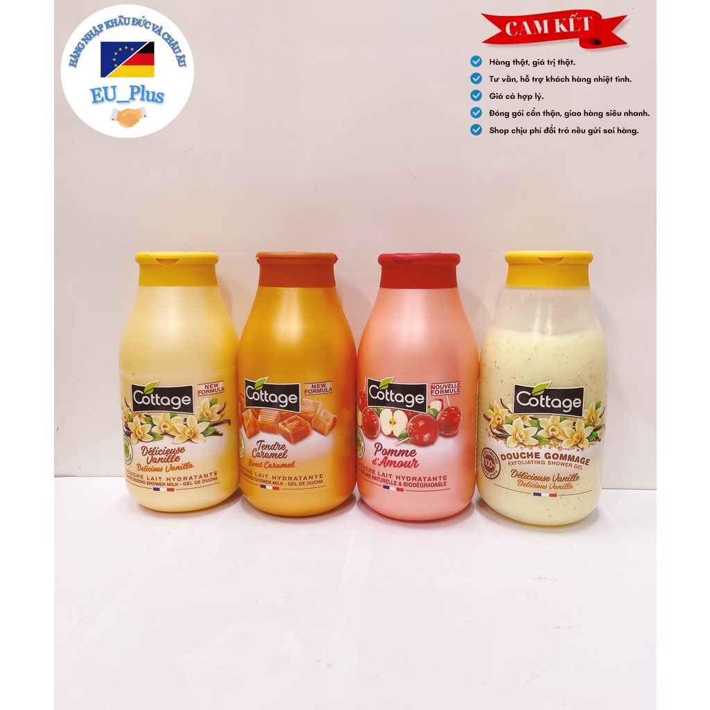 Sữa tắm Cottage Pháp 250ml - đủ mùi - hàng về mẫu mới thay đổi.