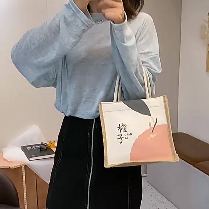 Túi cói túi tote mini đi biển nữ đẹp đi chơi thời trang dễ thương cute phong cách vintage TC01 | BigBuy360 - bigbuy360.vn
