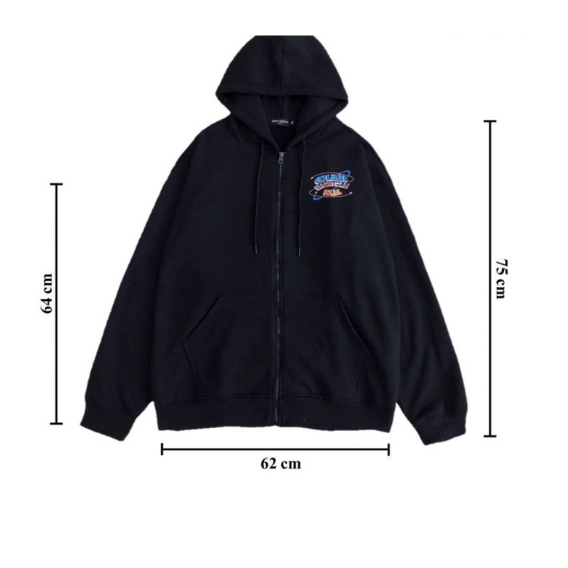 Áo khoác hoodie form rộng phối dây kéo GLOBAL ulzzang ( ảnh thật )