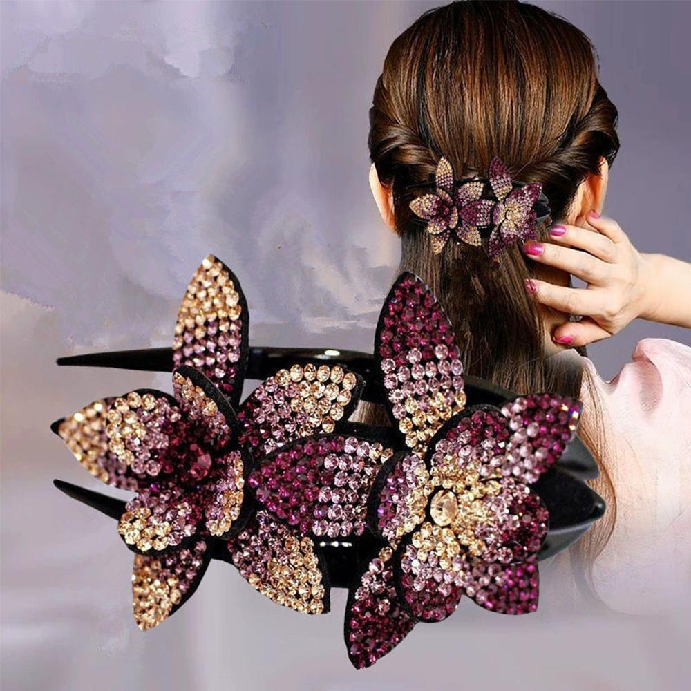 Kẹp Tóc Hoa Handmade Kích Thước Lớn Thời Trang Cho Nữ