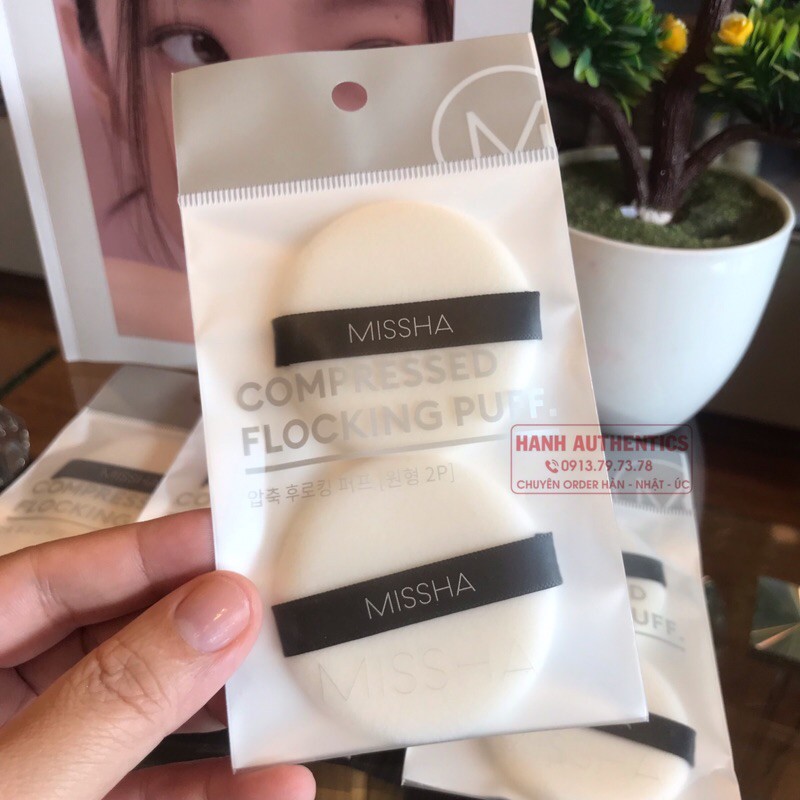 BÔNG PHẤN PHỦ MISSHA COMPRESSED FLOCKING PUFF (2 MIẾNG)