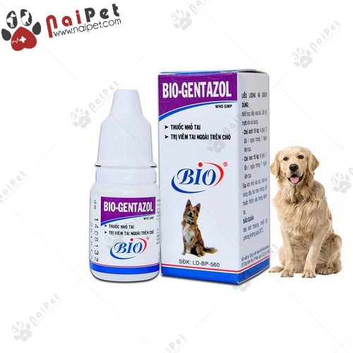 BIO-GENTAZOL 10ML Dung dịch nhỏ tai, giải quyết viêm tai cho thú cưng