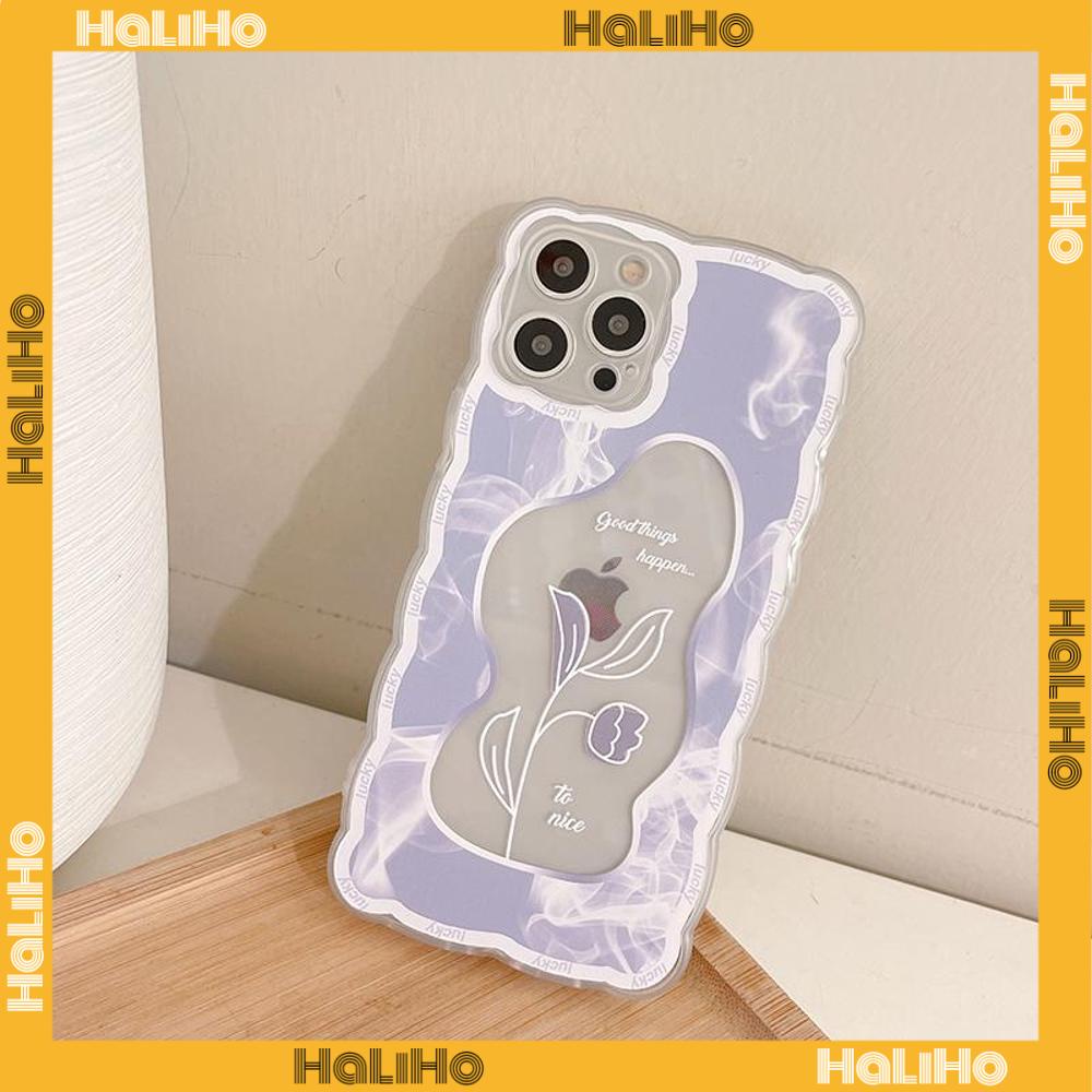 Ốp điện thoại silicon mềm kiểu gợn sóng họa tiết hoa thích hợp cho iPhone 13 Pro Max 12 Pro Max 11 7 Plus xr xs max
