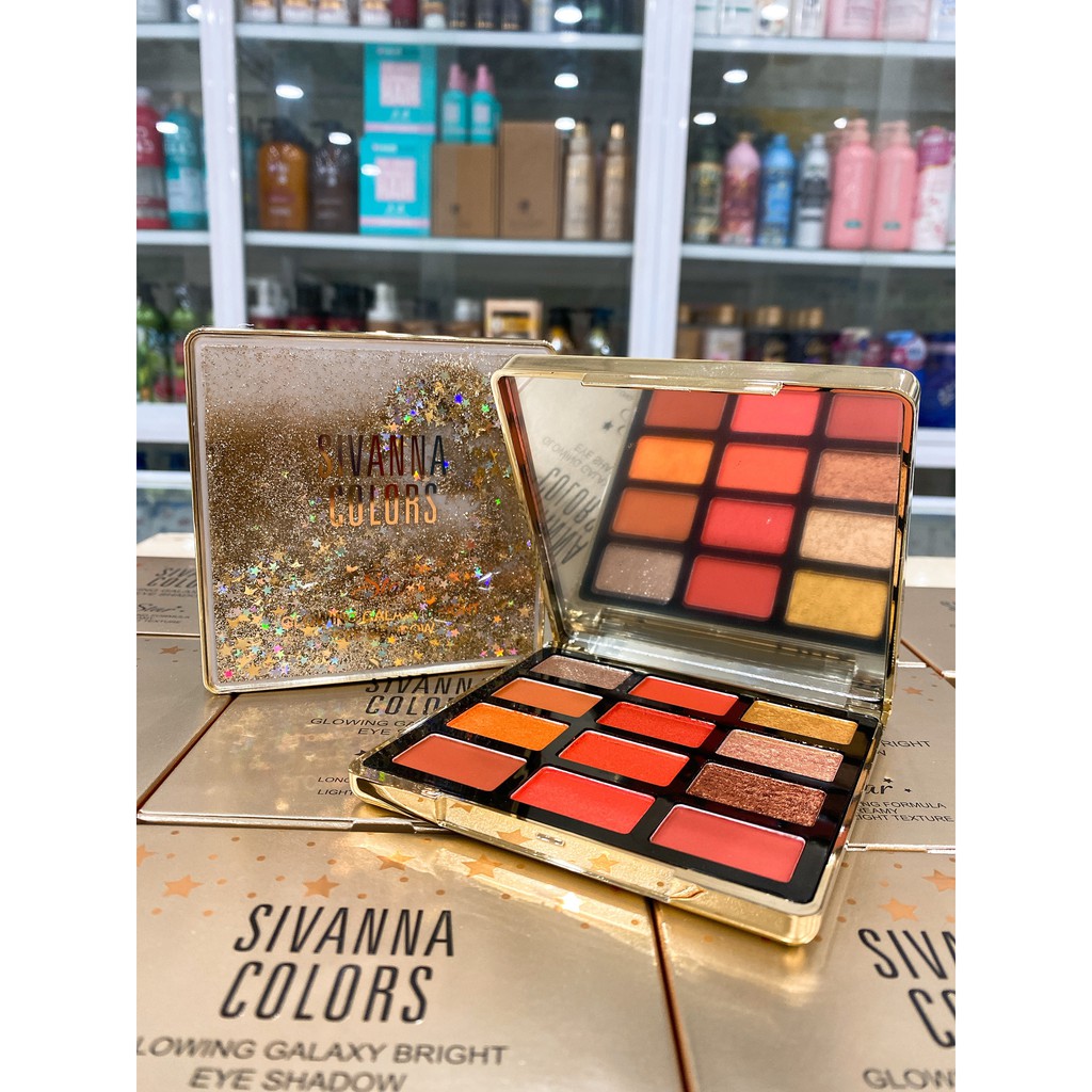 PHẤN MẮT NGÔI SAO 12 Ô SIVANNA COLORS STAR GLOWING GALAXY BRIGHT EYESHADOW