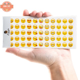Sticker dán cute🌜EMOJI🌛 ngộ nghĩnh dễ thương, thăng hoa cảm xúc - bộ 12 tờ 660 mặt15