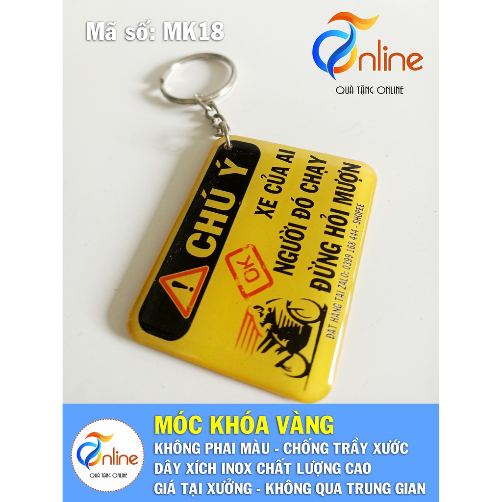 (MK10-MK22) Móc khóa vàng VUI NHỘN - Móc Khóa in hình Hot Trend siêu Cute và Dễ thương - Giá rẻ.