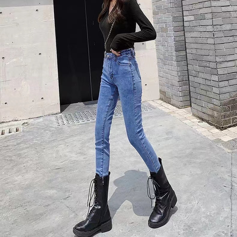Quần Jean Nữ Lưng Cao Thời Trang Hàn Quốc