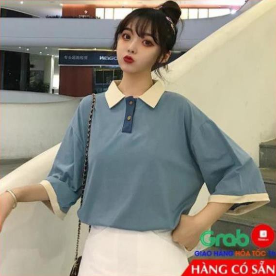 Áo phông tay lỡ unisex 🔥TREND 2021🔥 Áo phông nữ có cổ form rộng đẹp Thời trang Quảng Châu 🌟 * New 👕 * ✔️