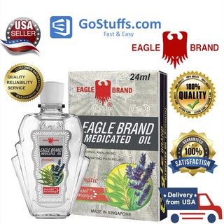 Dầu gió Con ó Hương Bạch dàn & Lavender màu trắng Eagle Brand 24ml