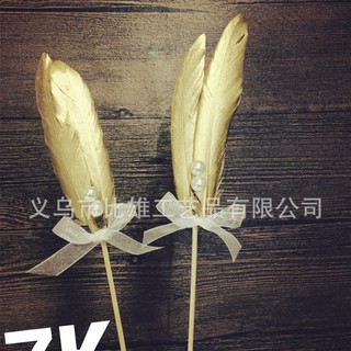 05 cây lông vũ trang trí bánh kem