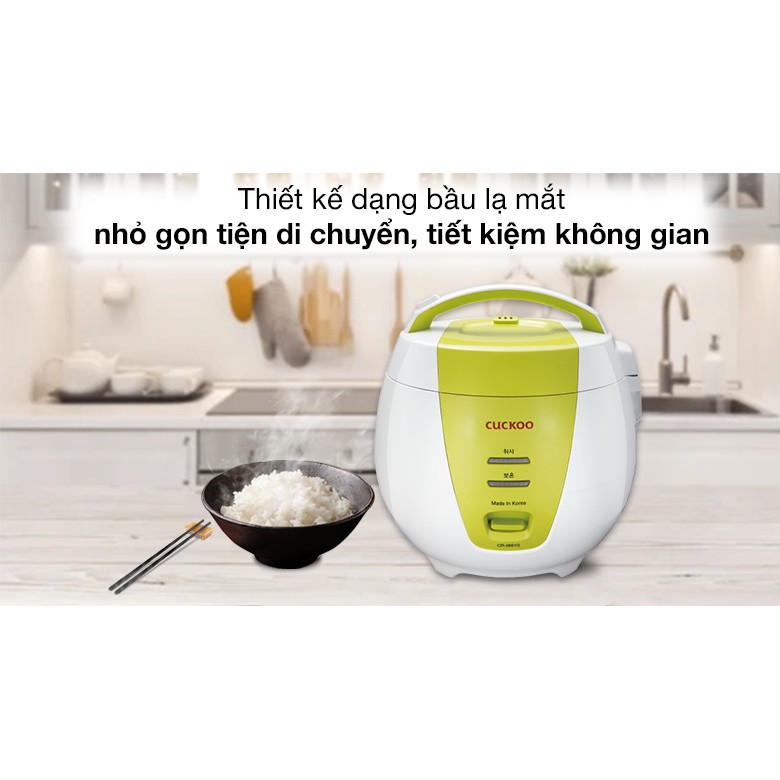 Nồi cơm điện Cuckoo CR-0661/GRVNCV màu xanh lá cây dung tích 1.0L