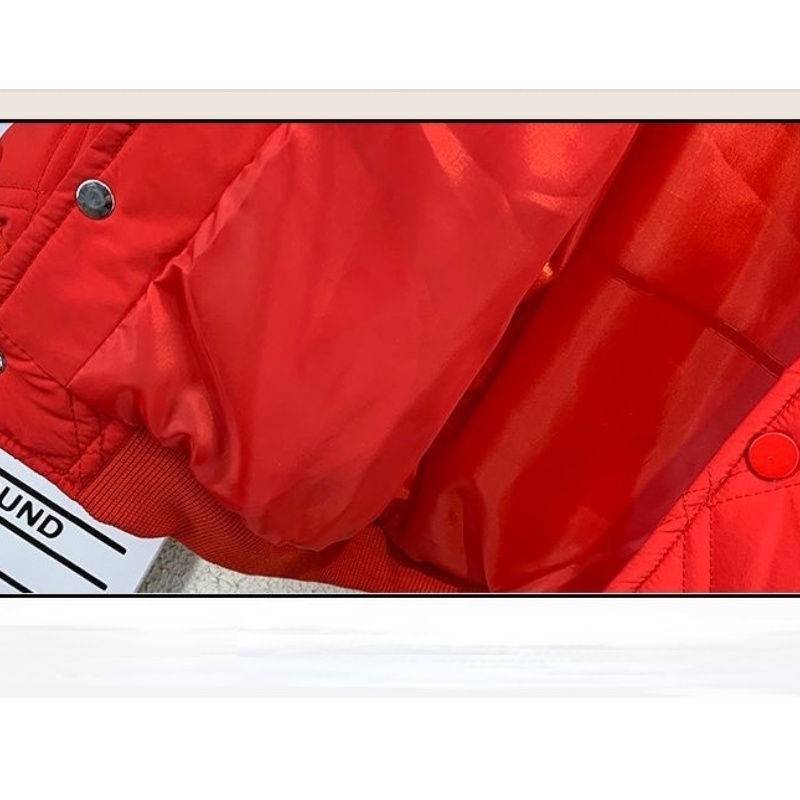 Áo Khoác Phao Phong Cách Hàn Quốc Cho Bé Trai bé gái,áo khoác màu đỏ