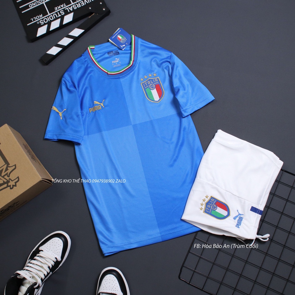 Set Bộ Bóng Đá ĐTQG Italia 2023 - Áo Đá Banh Tuyển Ý mùa giải 22/23 Vải Thái Chuẩn Áo Thi Đấu